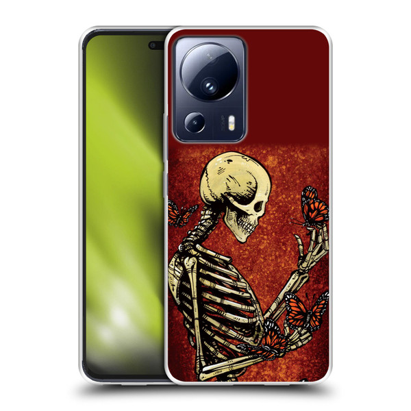 David Lozeau Skeleton Grunge Butterflies Soft Gel Case for Xiaomi 13 Lite 5G