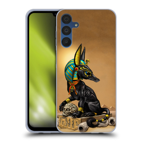 Stanley Morrison Art Egyptian Black Jackal Anubis Soft Gel Case for Samsung Galaxy A15
