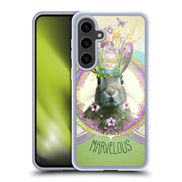 Duirwaigh Boho Animals Rabbit Soft Gel Case for Samsung Galaxy S24+ 5G