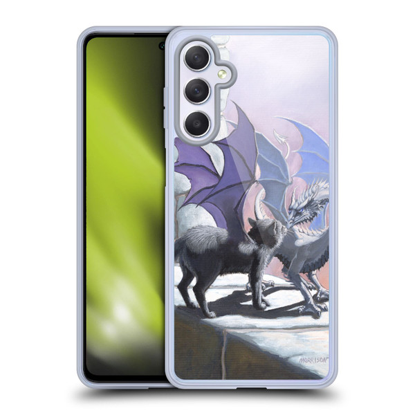 Stanley Morrison Dragons 2 Black Winged Cat Soft Gel Case for Samsung Galaxy M54 5G