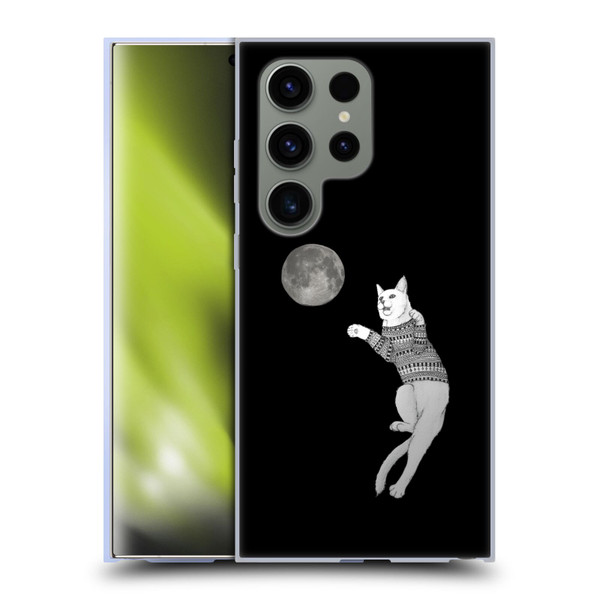 Barruf Animals Cat-ch The Moon Soft Gel Case for Samsung Galaxy S24 Ultra 5G