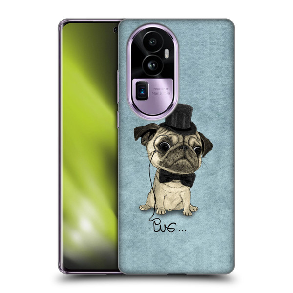 Barruf Dogs Gentle Pug Soft Gel Case for OPPO Reno10 Pro+