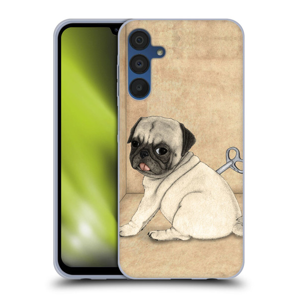 Barruf Dogs Pug Toy Soft Gel Case for Samsung Galaxy A15