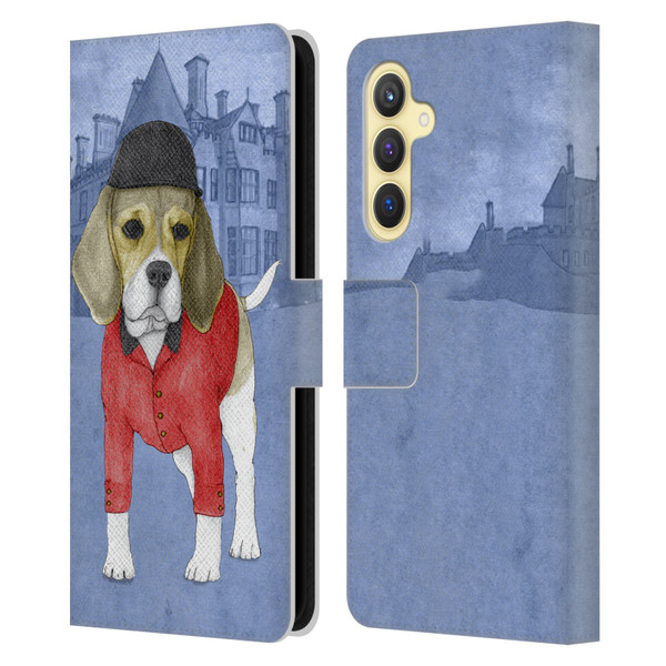 Barruf Dogs Beagle Leather Book Wallet Case Cover For Samsung Galaxy S23 FE 5G