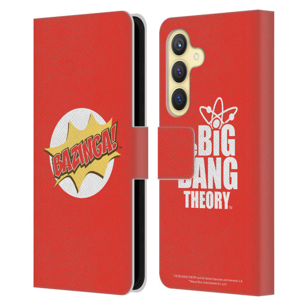 The Big Bang Theory Bazinga Pop Art Leather Book Wallet Case Cover For Samsung Galaxy S24 5G