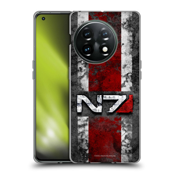 EA Bioware Mass Effect Graphics N7 Logo Distressed Soft Gel Case for OnePlus 11 5G