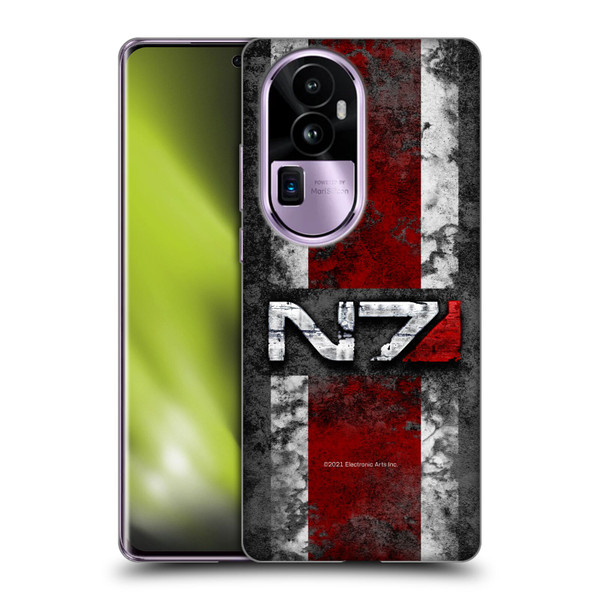 EA Bioware Mass Effect Graphics N7 Logo Distressed Soft Gel Case for OPPO Reno10 Pro+