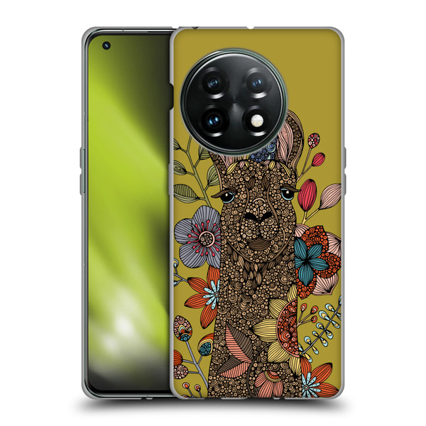 Valentina Animals And Floral Llama Soft Gel Case for OnePlus 11 5G