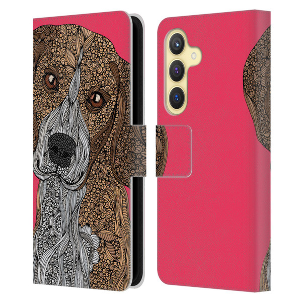 Valentina Dogs Beagle Leather Book Wallet Case Cover For Samsung Galaxy S24 5G