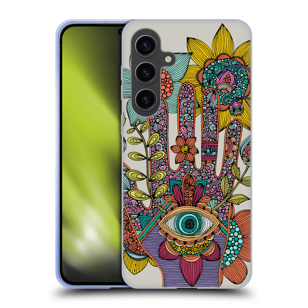 Valentina Symbols Illustration Hamsa Soft Gel Case for Samsung Galaxy S24+ 5G