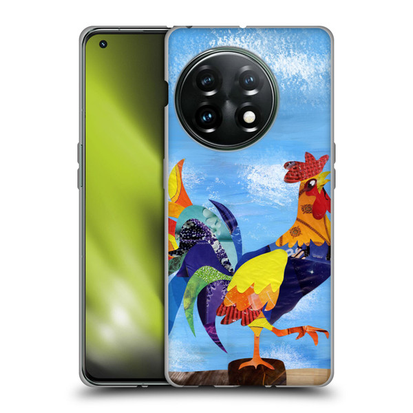 Artpoptart Animals Colorful Rooster Soft Gel Case for OnePlus 11 5G