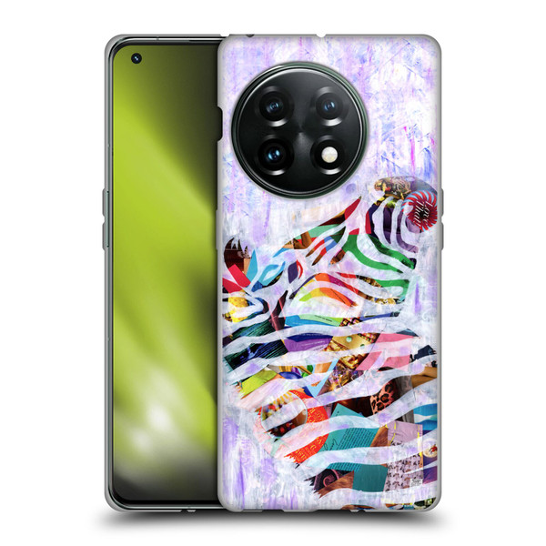Artpoptart Animals Purple Zebra Soft Gel Case for OnePlus 11 5G