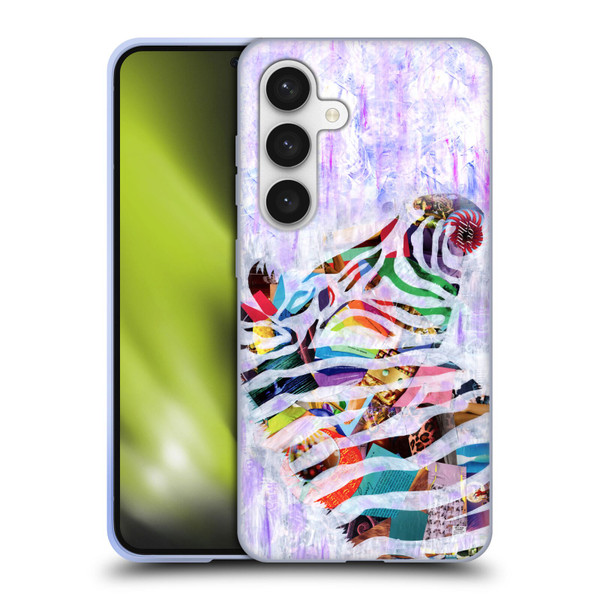Artpoptart Animals Purple Zebra Soft Gel Case for Samsung Galaxy S24 5G