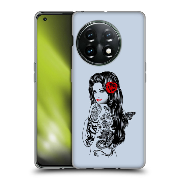 Rachel Caldwell Illustrations Tattoo Girl Soft Gel Case for OnePlus 11 5G