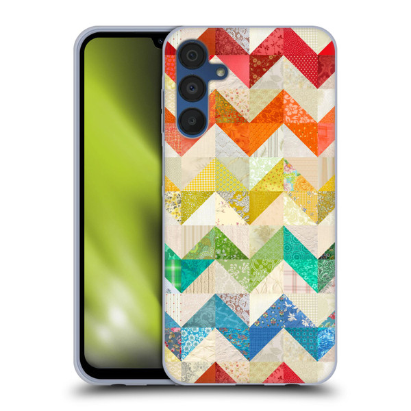 Rachel Caldwell Patterns Zigzag Quilt Soft Gel Case for Samsung Galaxy A15