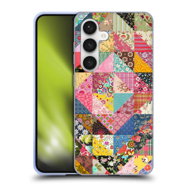 Rachel Caldwell Patterns Quilt Soft Gel Case for Samsung Galaxy S24 5G