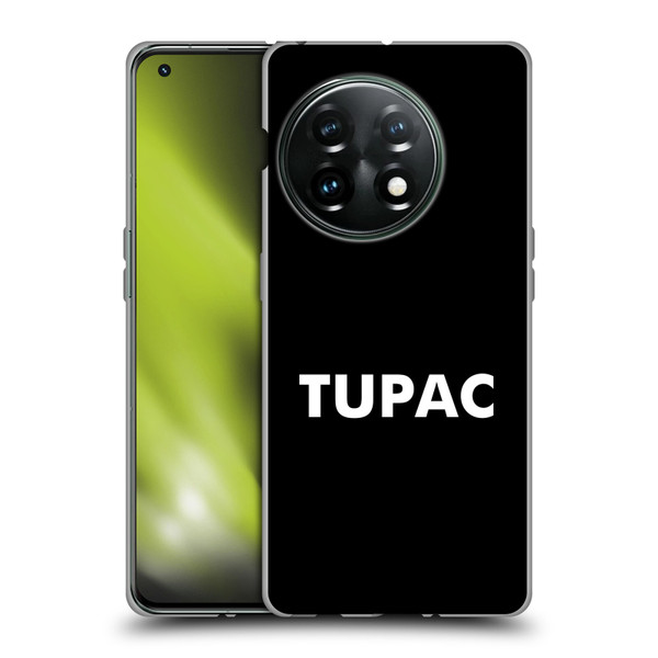 Tupac Shakur Logos Sans Serif Soft Gel Case for OnePlus 11 5G