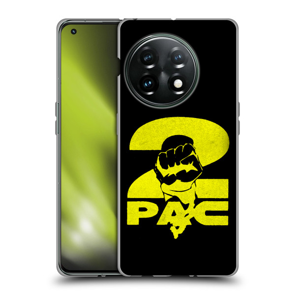 Tupac Shakur Logos Yellow Fist Soft Gel Case for OnePlus 11 5G