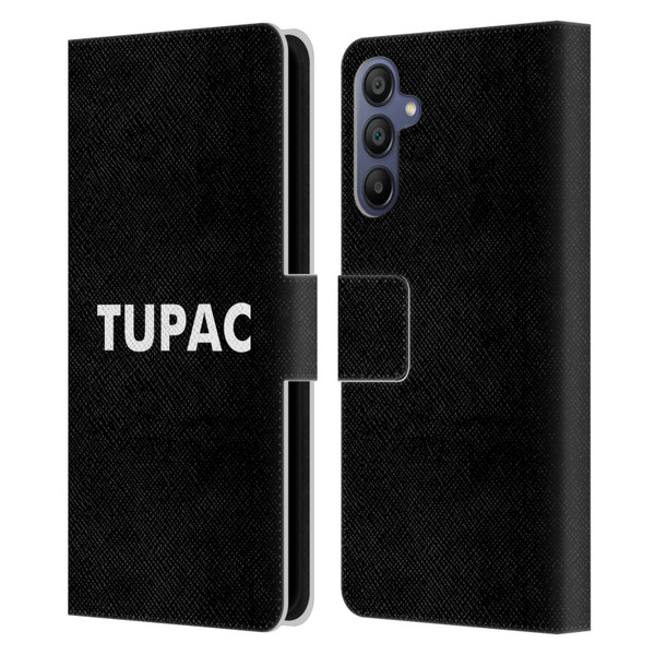 Tupac Shakur Logos Sans Serif Leather Book Wallet Case Cover For Samsung Galaxy A15