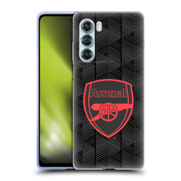 Arsenal FC Crest and Gunners Logo Black Soft Gel Case for Motorola Edge S30 / Moto G200 5G