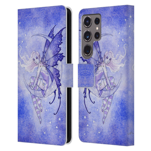 Amy Brown Elemental Fairies Moon Fairy Leather Book Wallet Case Cover For Samsung Galaxy S24 Ultra 5G