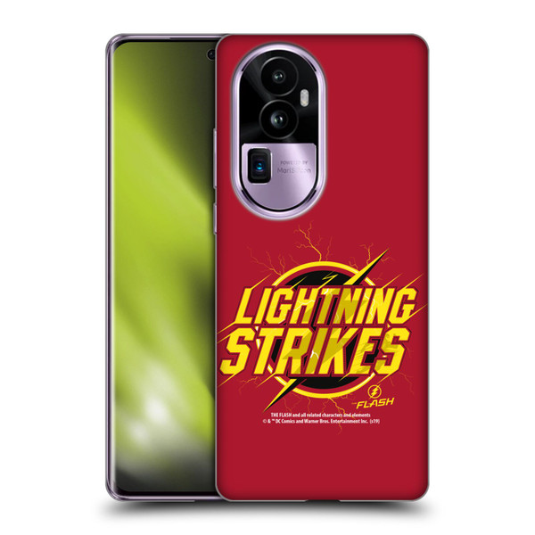 The Flash TV Series Graphics Lightning Strikes Soft Gel Case for OPPO Reno10 Pro+