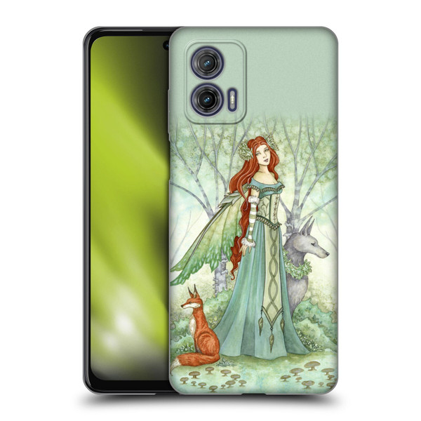 Amy Brown Magical Fairies Woodland Fairy With Fox & Wolf Soft Gel Case for Motorola Moto G73 5G