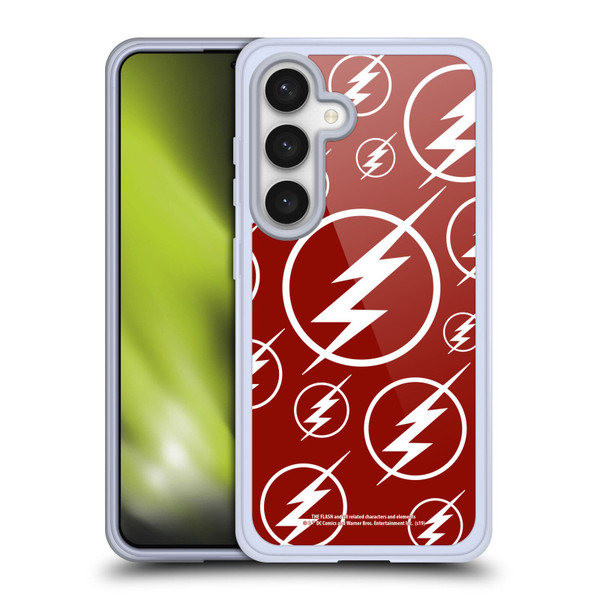 The Flash TV Series Logos Pattern Soft Gel Case for Samsung Galaxy S24 5G
