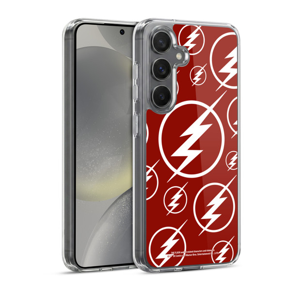 The Flash TV Series Logos Pattern Soft Gel Case for Samsung Galaxy S24 5G & MagSafe