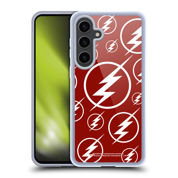 The Flash TV Series Logos Pattern Soft Gel Case for Samsung Galaxy S24+ 5G