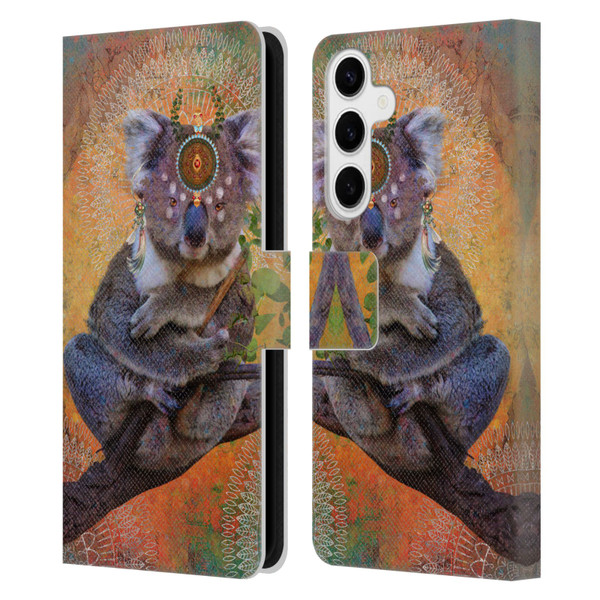 Jena DellaGrottaglia Animals Koala Leather Book Wallet Case Cover For Samsung Galaxy S24+ 5G