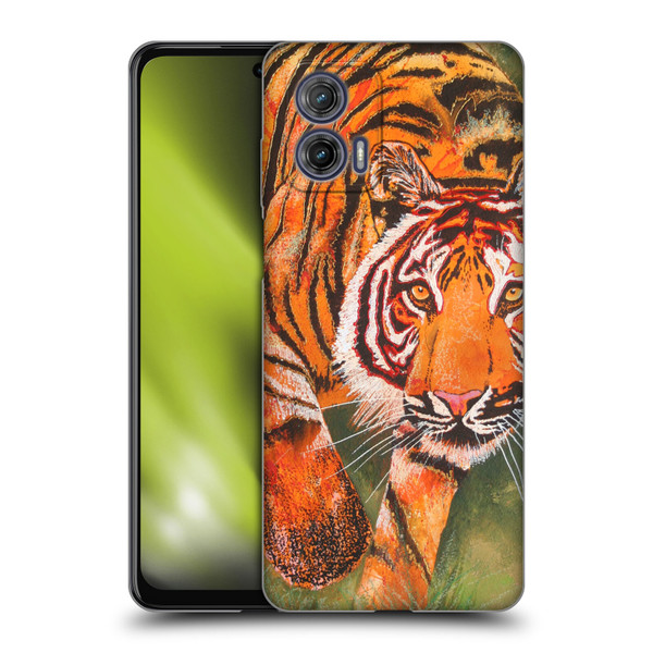Graeme Stevenson Assorted Designs Tiger 1 Soft Gel Case for Motorola Moto G73 5G