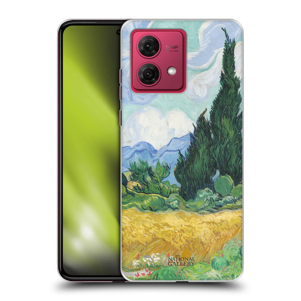 The National Gallery Art A Wheatfield With Cypresses Soft Gel Case for Motorola Moto G84 5G
