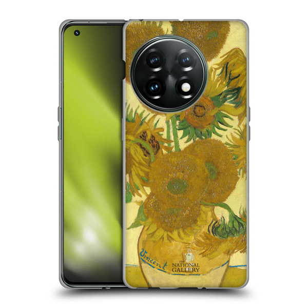 The National Gallery Art Sunflowers Soft Gel Case for OnePlus 11 5G