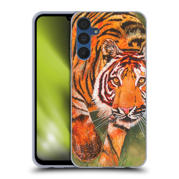 Graeme Stevenson Assorted Designs Tiger 1 Soft Gel Case for Samsung Galaxy A15