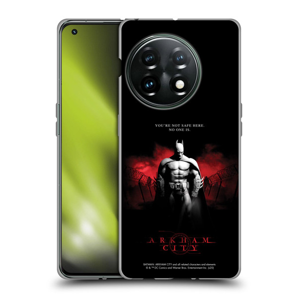 Batman Arkham City Graphics Batman Not Safe Here Soft Gel Case for OnePlus 11 5G