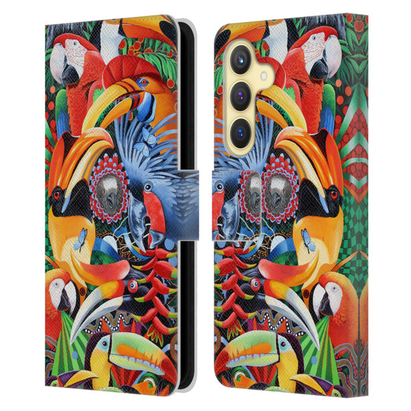 Graeme Stevenson Assorted Designs Birds 2 Leather Book Wallet Case Cover For Samsung Galaxy S24 5G