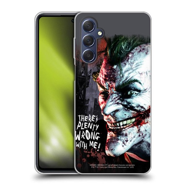Batman Arkham City Graphics Joker Wrong With Me Soft Gel Case for Samsung Galaxy M54 5G