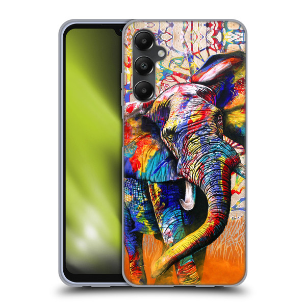 Graeme Stevenson Colourful Wildlife Elephant 4 Soft Gel Case for Samsung Galaxy A05s