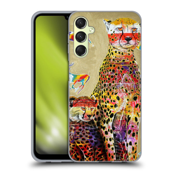 Graeme Stevenson Colourful Wildlife Cheetah Soft Gel Case for Samsung Galaxy A24 4G / Galaxy M34 5G