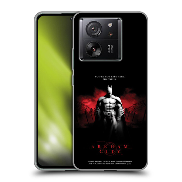 Batman Arkham City Graphics Batman Not Safe Here Soft Gel Case for Xiaomi 13T 5G / 13T Pro 5G