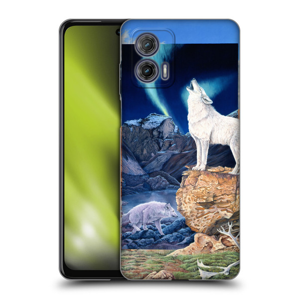 Graeme Stevenson Wildlife Wolves 3 Soft Gel Case for Motorola Moto G73 5G