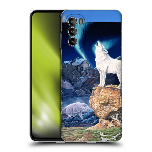 Graeme Stevenson Wildlife Wolves 3 Soft Gel Case for Motorola Moto G82 5G