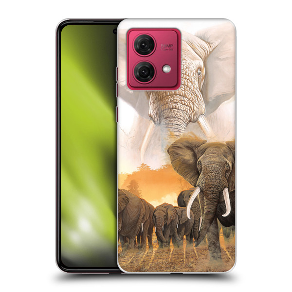 Graeme Stevenson Wildlife Elephants Soft Gel Case for Motorola Moto G84 5G