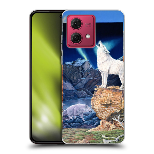 Graeme Stevenson Wildlife Wolves 3 Soft Gel Case for Motorola Moto G84 5G