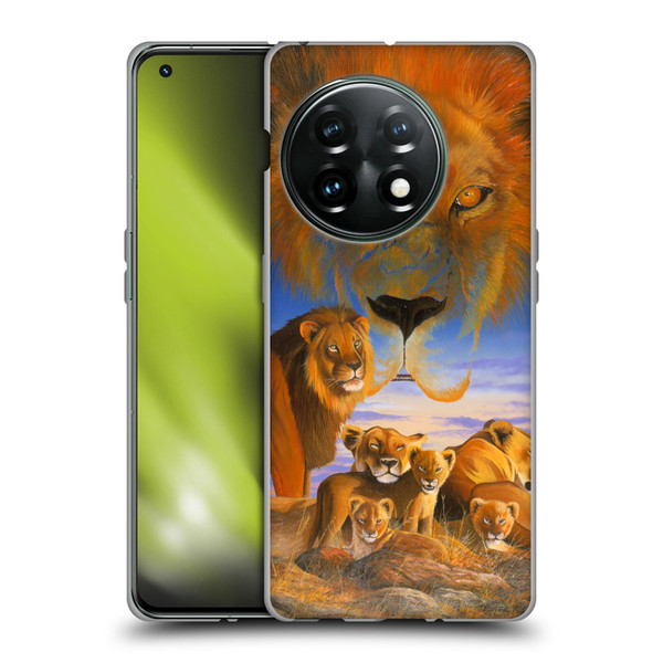Graeme Stevenson Wildlife Lions Soft Gel Case for OnePlus 11 5G