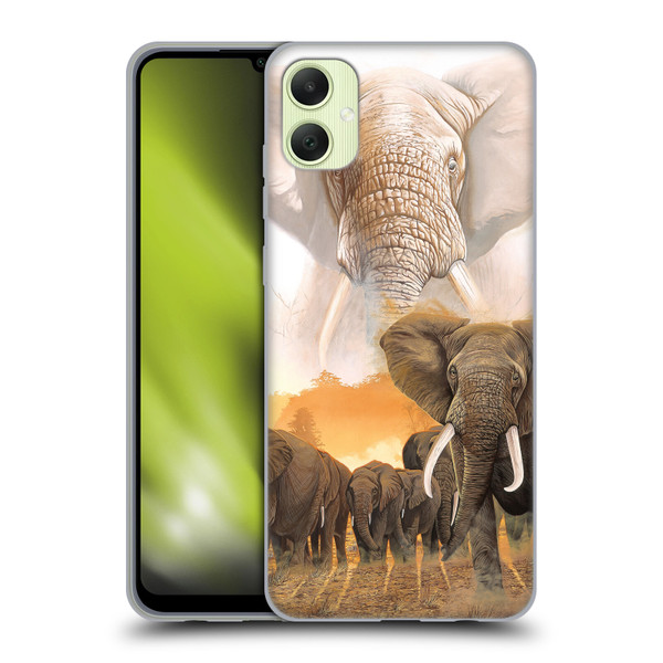 Graeme Stevenson Wildlife Elephants Soft Gel Case for Samsung Galaxy A05
