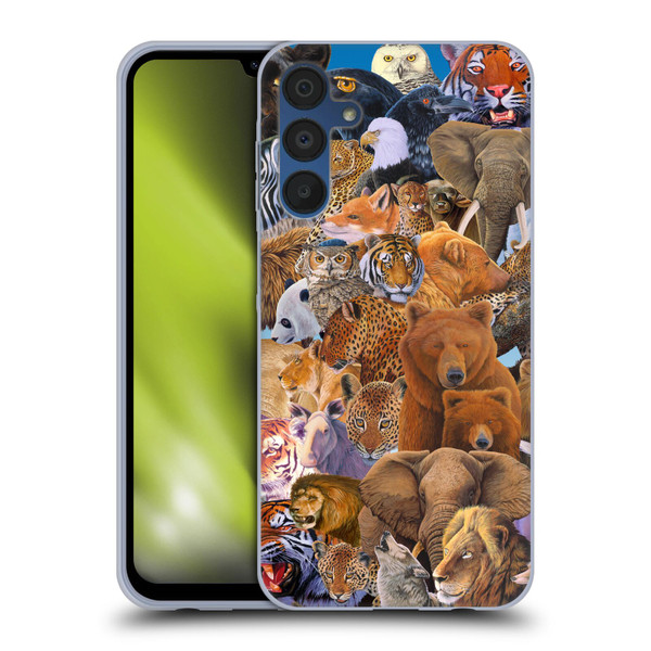 Graeme Stevenson Wildlife Animals Soft Gel Case for Samsung Galaxy A15