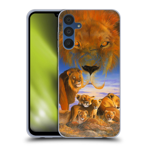 Graeme Stevenson Wildlife Lions Soft Gel Case for Samsung Galaxy A15