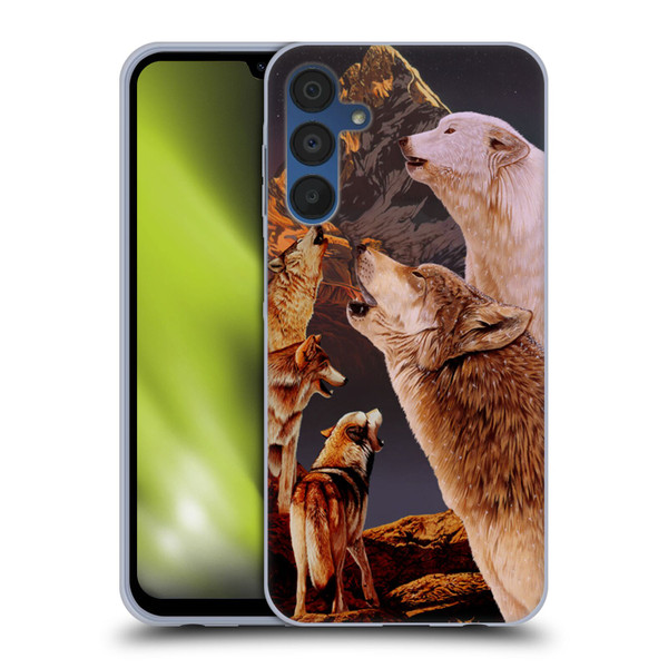 Graeme Stevenson Wildlife Wolves 2 Soft Gel Case for Samsung Galaxy A15